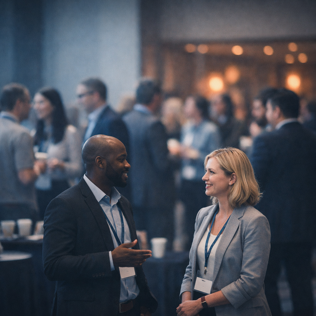 Diverse Attendees in Cozy Networking Scene-1